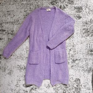 Lilac Chenille Cardigan